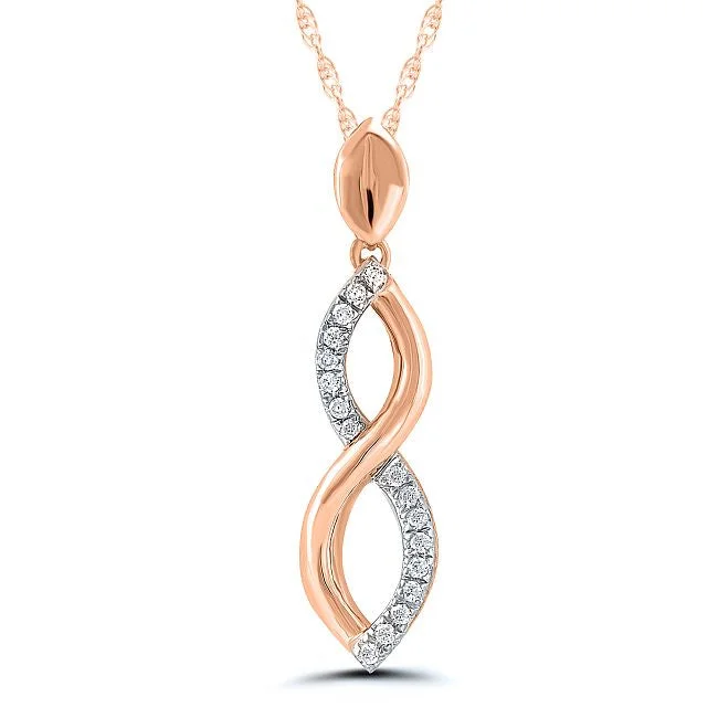 1/20 CTW Diamond 18-inch Pendant in 10KT Rose Gold