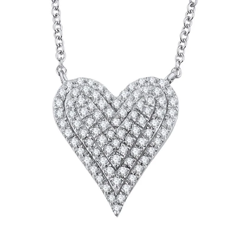 1/4 CTW Diamond Heart 18-inch Pendant in 10KT White Gold