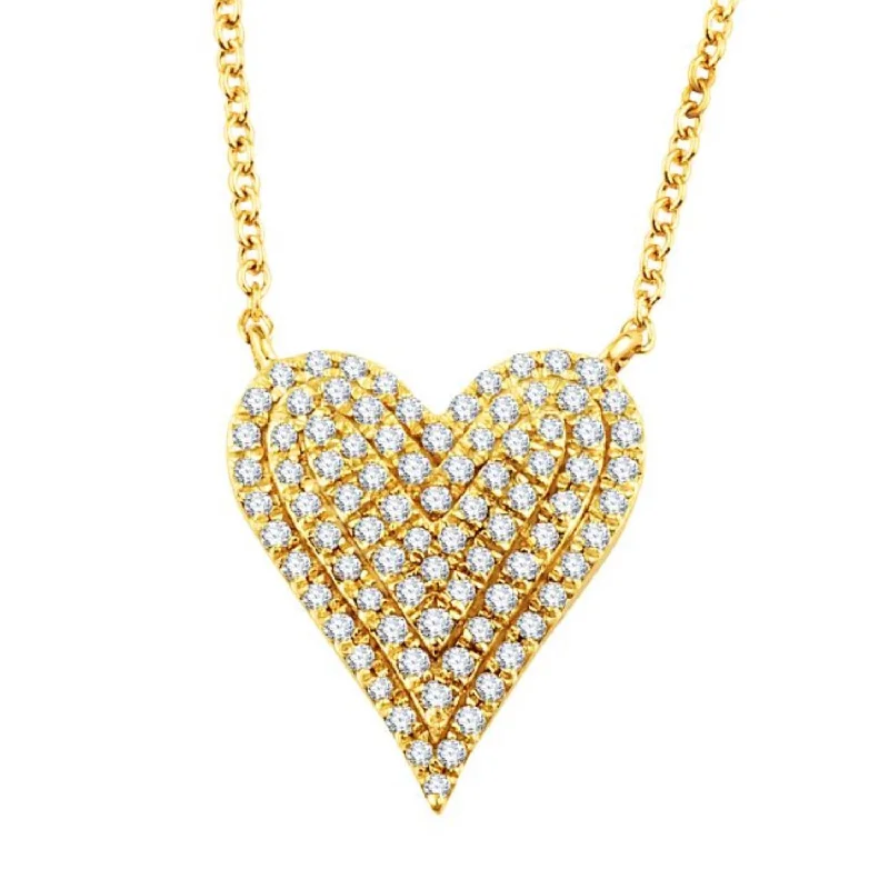 1/4 CTW Diamond Heart 18-inch Pendant in 10KT Yellow Gold