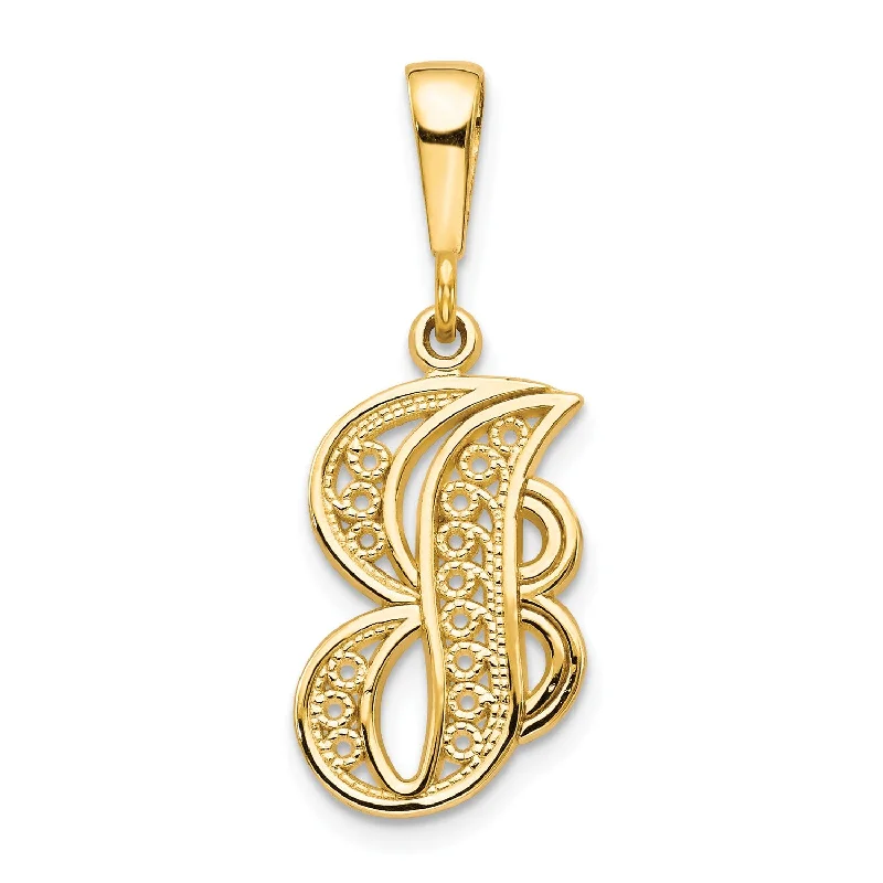 14k Initial J Charm