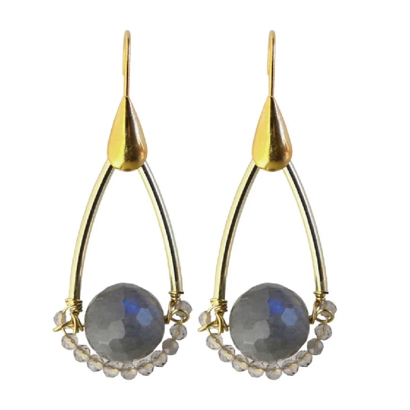 Capsule Earrings in Labradorite