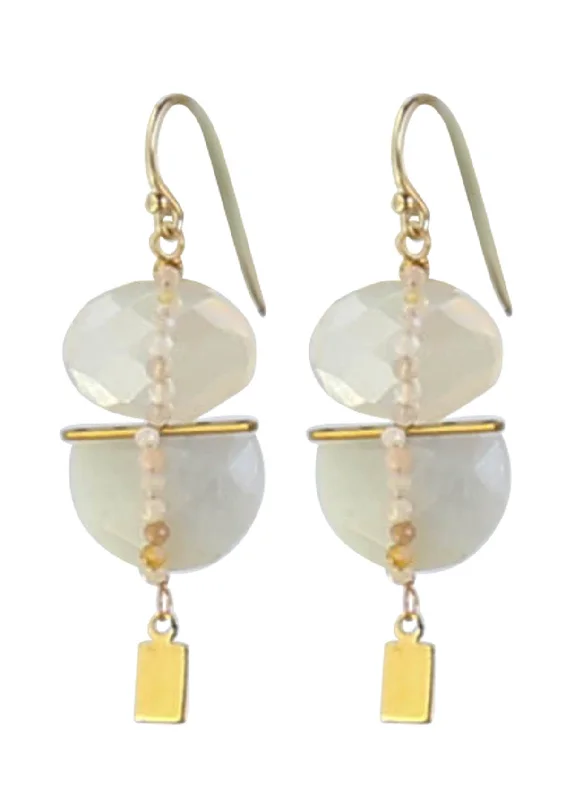 Duet Earrings in Moonstone