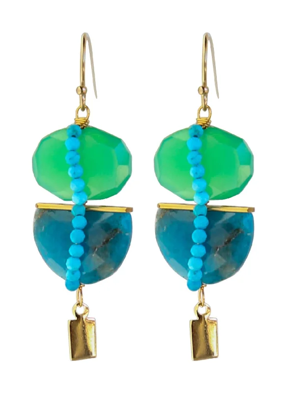 Duet Earrings in Turquoise