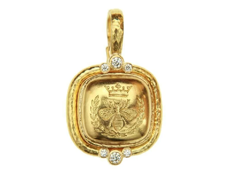 Elizabeth Locke Gold “Queen Bee” Diamond Pendant