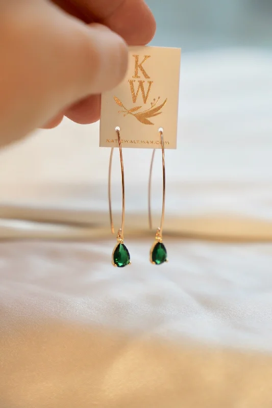 EMERALD TEARDROP EARRINGS