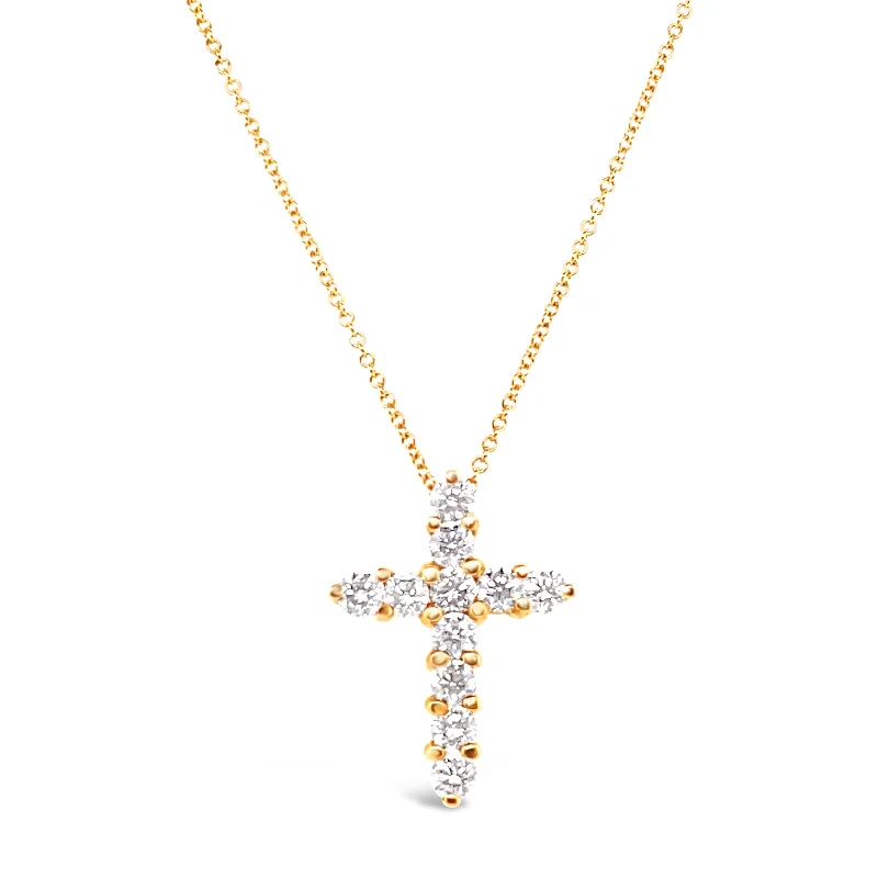 Forevermark 0.94 Cttw. Yellow Gold Diamond Cross Pendant