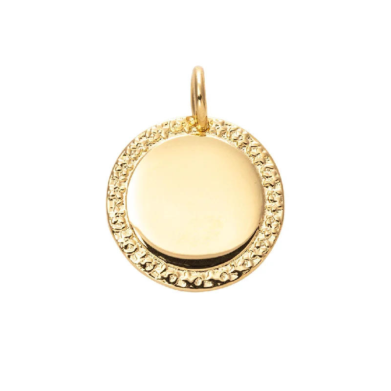 Goldbug Forget Me Not Small Disc Pendant