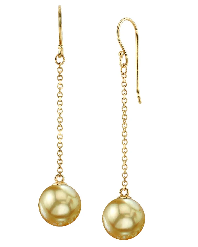 Golden South Sea Pearl Altair Dangle Earrings