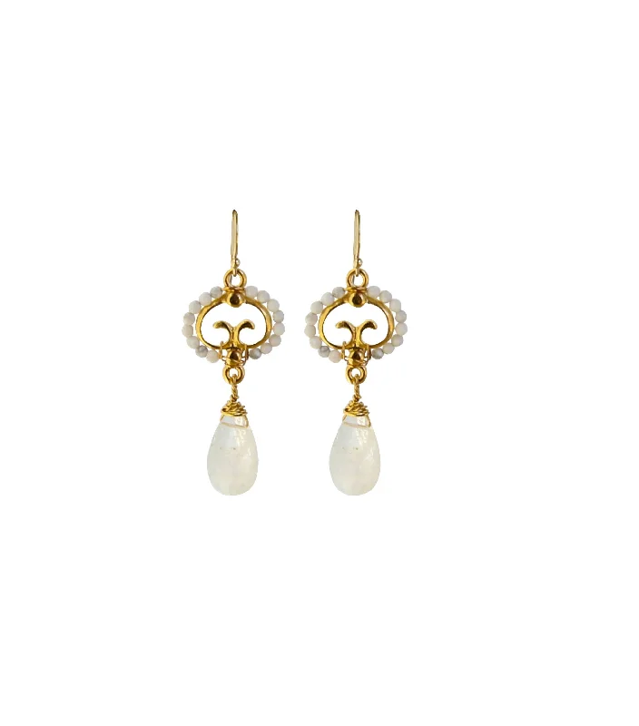 Gwen Earrings in Moonstone