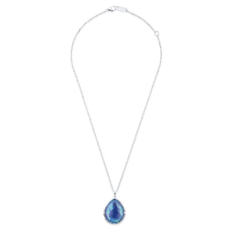 IPPOLITA Rock Candy Large Teardrop Pendant Necklace in Sterling Silver with Multi Stone