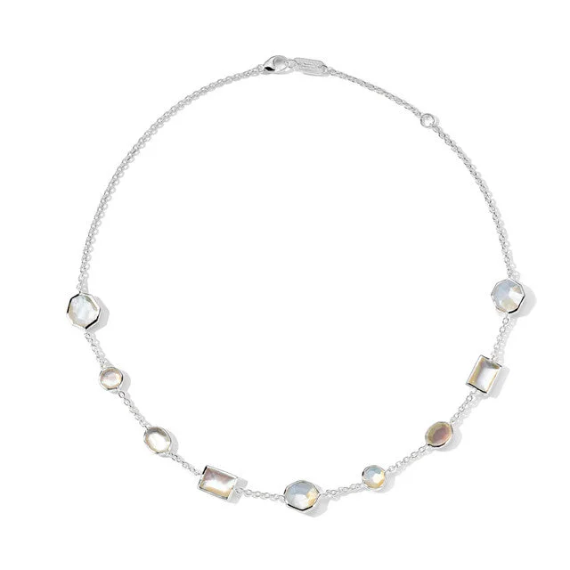 IPPOLITA Rock Candy Short Mixed-Cut Station Necklace in Sterling Silver