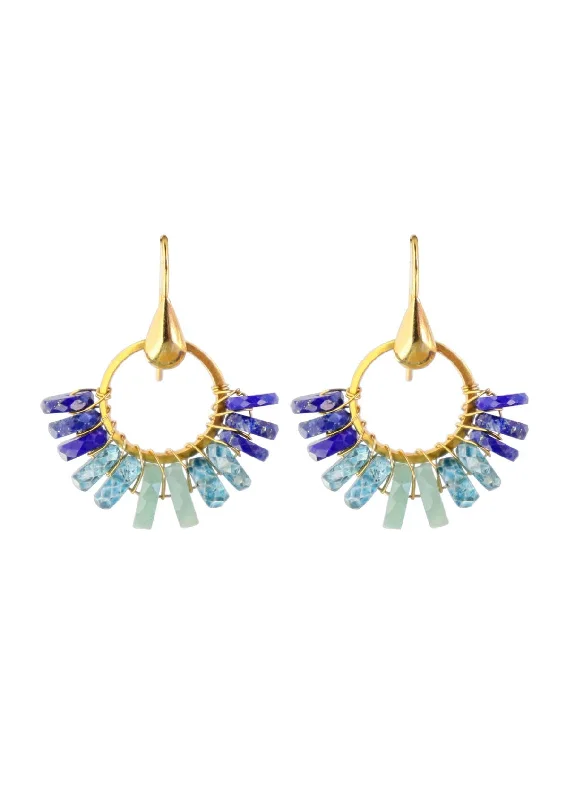 Jalisco Earrings in Lapis