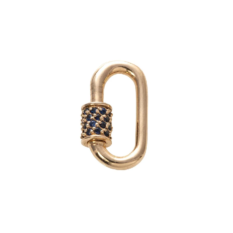 Marla Aaron 14K Gold Blue Sapphire Stoned Baby Lock