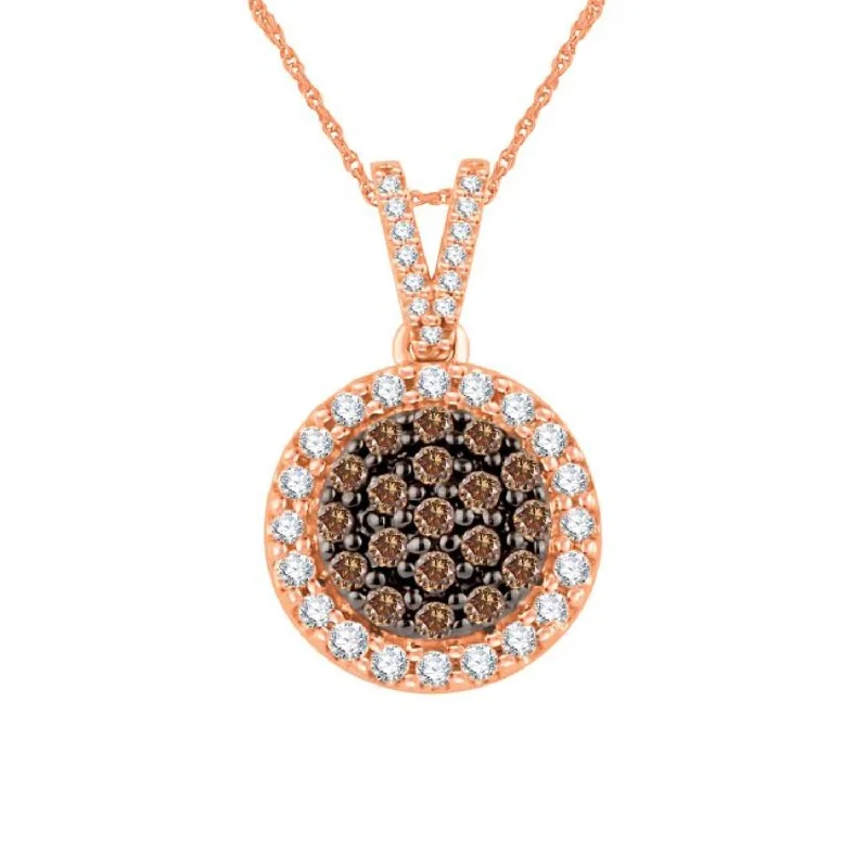 Mochaccino 1/2 CTW Diamond 18-inch Pendant in 10KT Rose Gold