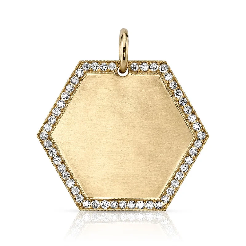 Single Stone Josephine Pavé Pendant 30mm