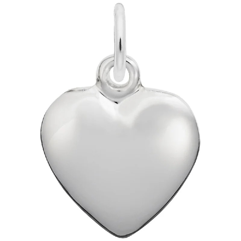 Sterling Silver Puffy Heart Charm