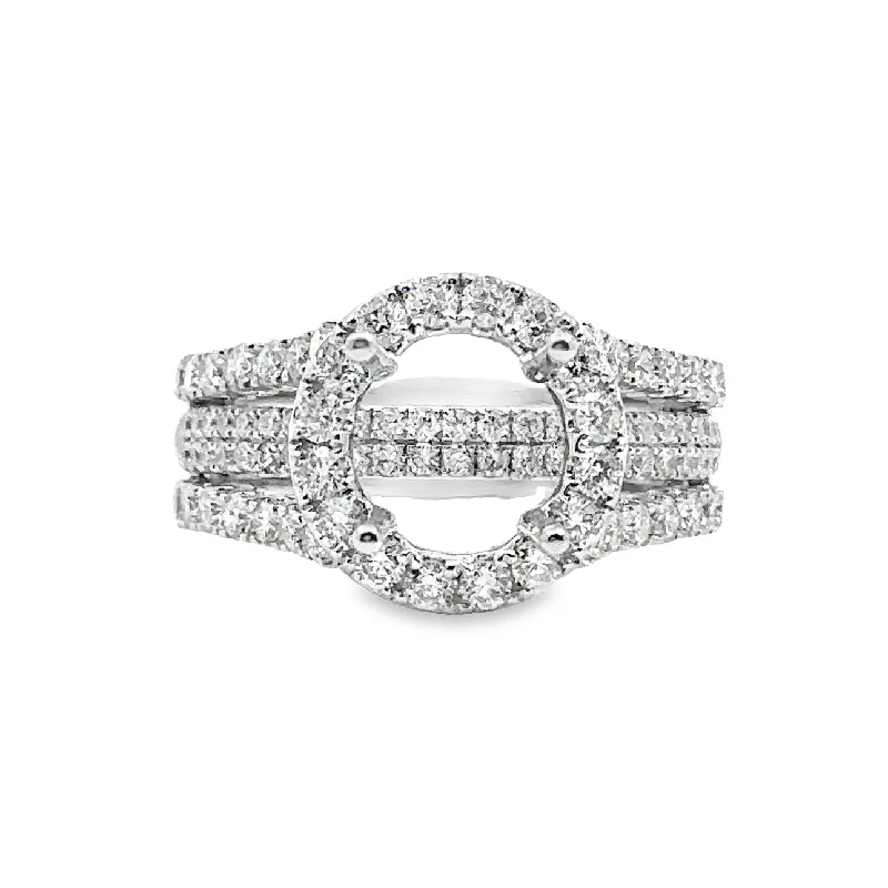 White Gold Halo Engagement Ring