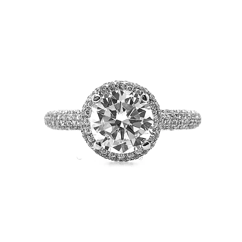 White Gold Halo Engagement Ring