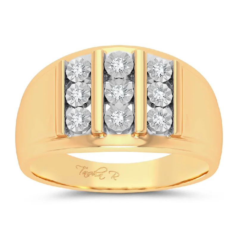 10K 0.20ct Diamond Mens Ring