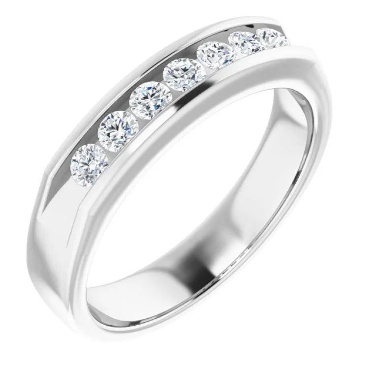 14K White 1/2 CTW Natural Diamond Ring