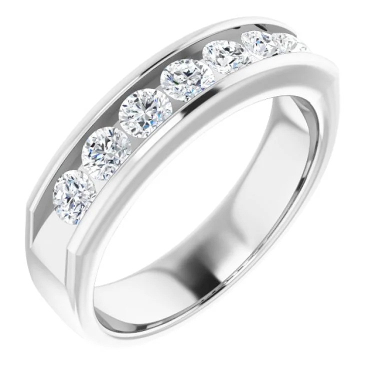 14K White 1 CTW Natural Diamond Ring