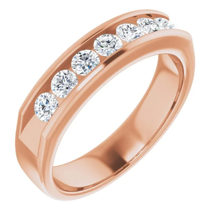 14K Rose 7/8 CTW Natural Diamond Ring