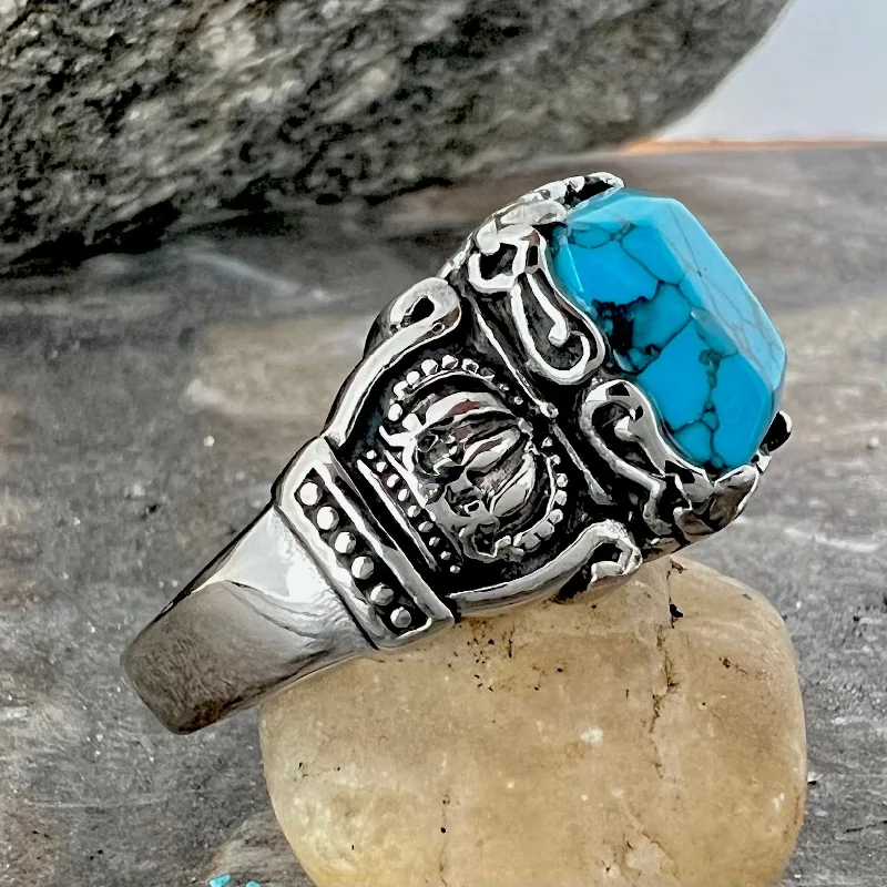 "Blue Stone" - Crown Ring - R79