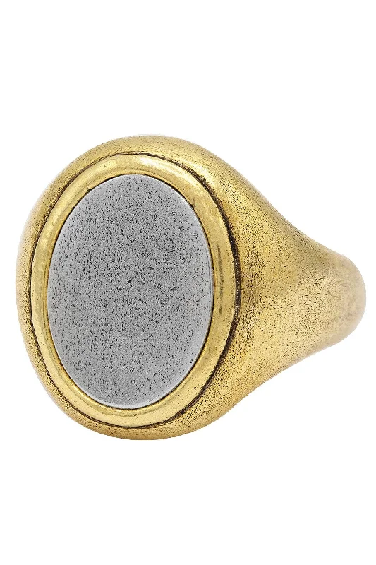 Brass and Silver Ring