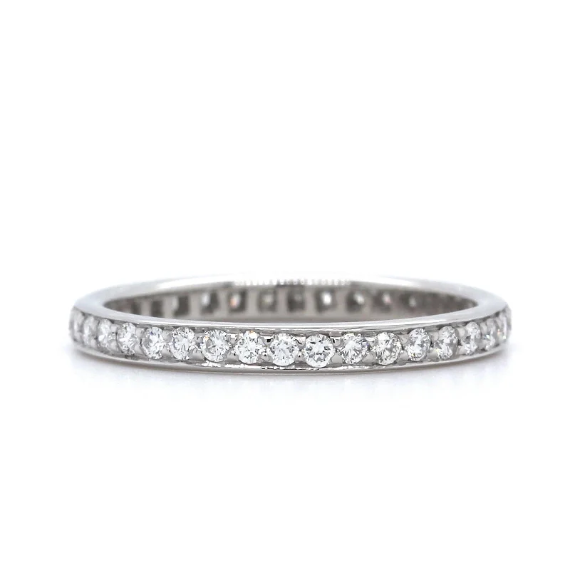 Platinum Channel Set Diamond Eternity Band