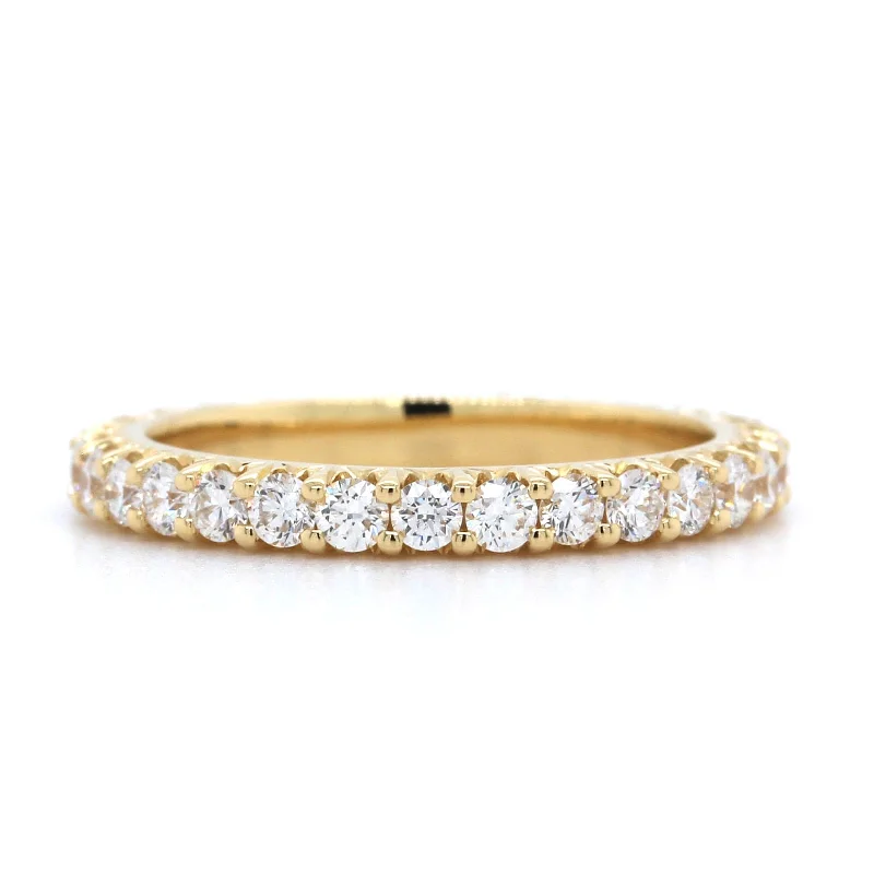 18K Yellow Gold Shared Prong Diamond Eternity Band