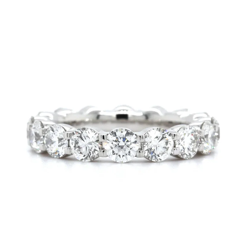 Platinum Petite Prong Eternity Diamond Band