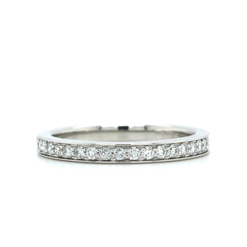 Platinum Bead Set Diamond Band