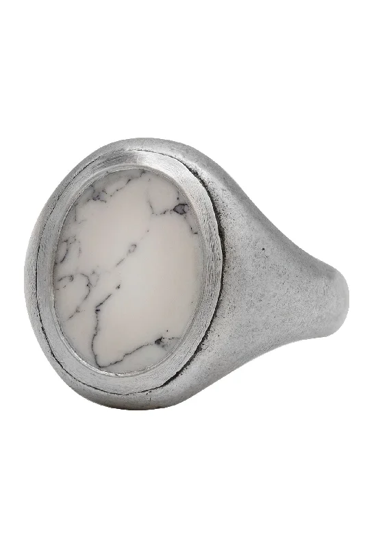 Oval Howlite Ring