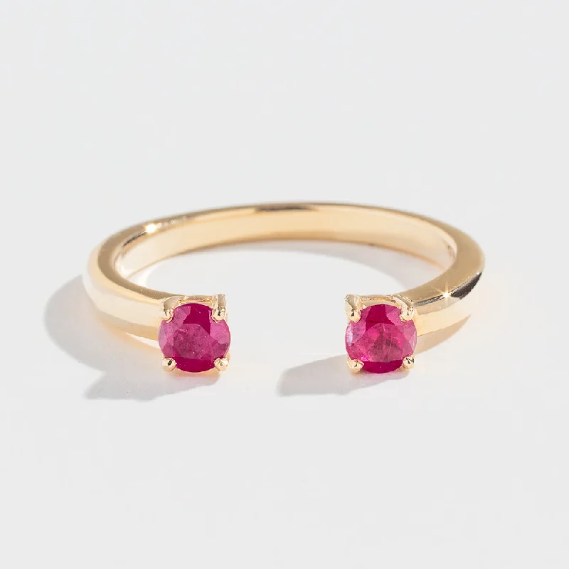 PASSAGE RING | 14K GOLD | RUBY