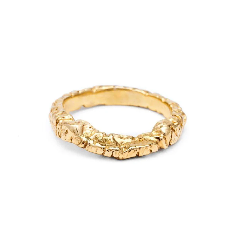 STONE AGE CONTOUR BAND | 14K GOLD