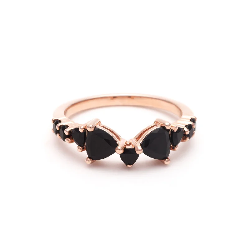 TRILLION PRAXIS CONTOUR BAND | 14K GOLD & ONYX