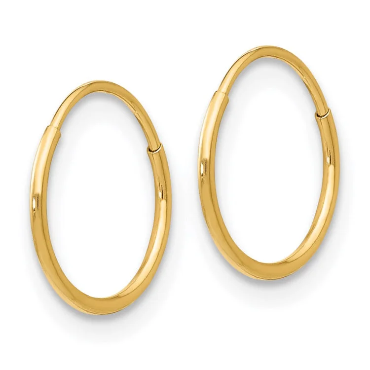 14k Madi K 1mm Hoop Earrings