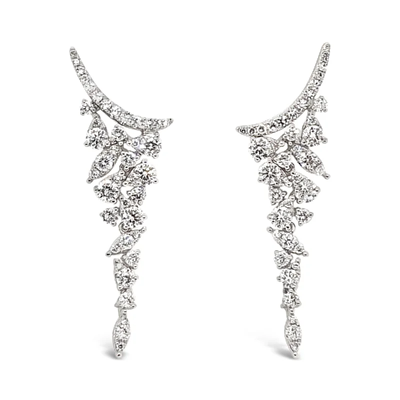 Forevermark White Gold Diamond Waterfall Earrings