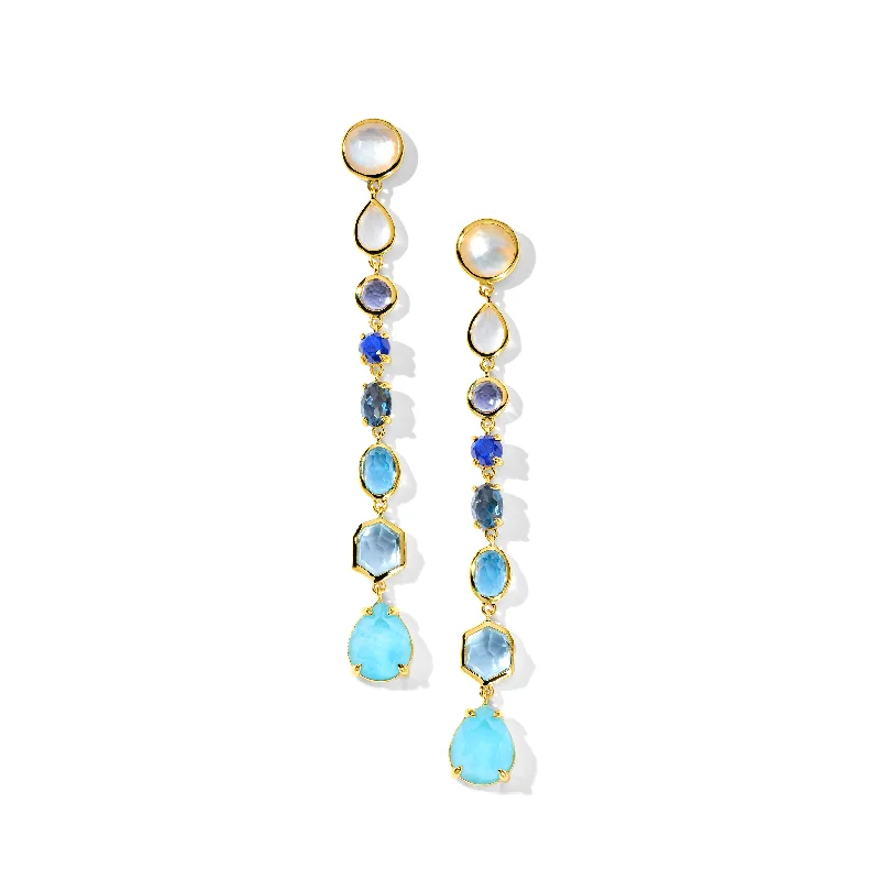 IPPOLITA Rock Candy 8-Stone Linear Drop Earrings in Mare