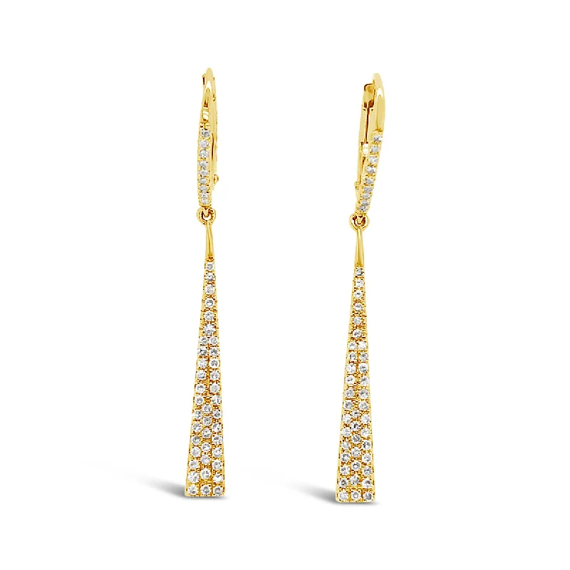 Yellow Gold Diamond Dangle Fashion Earrings