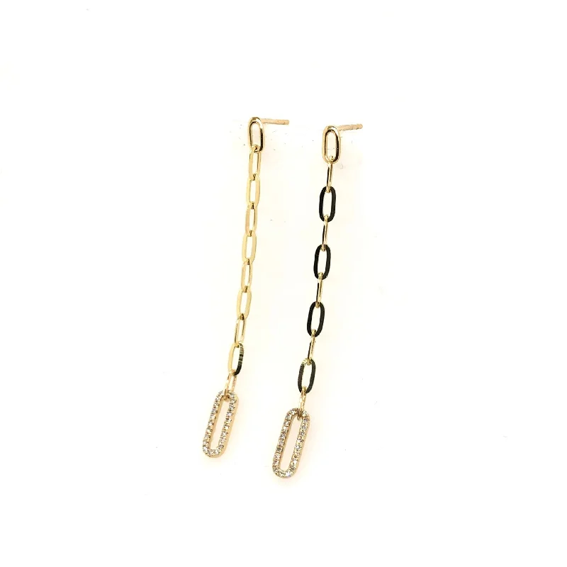 Yellow Gold Diamond Fashion Dangle Earrings