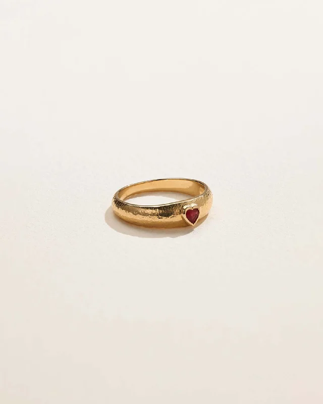 Bezel Heart Ring