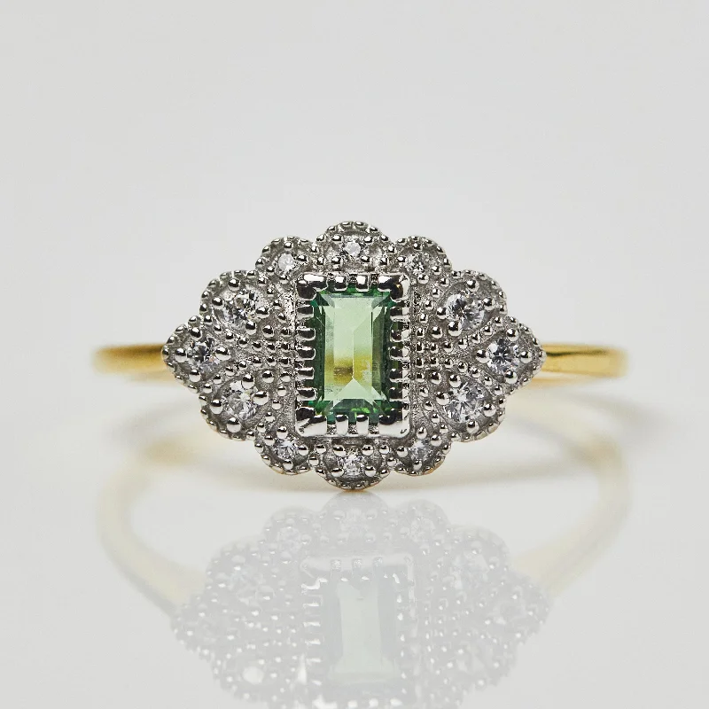 Fern Green Topaz Vintage Ring