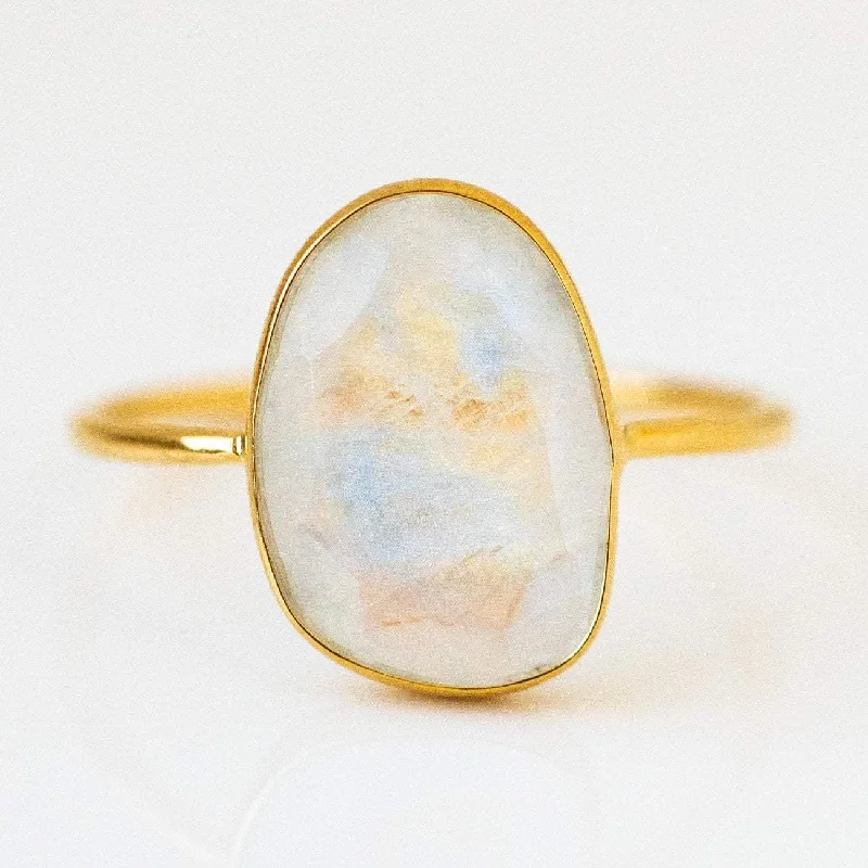 Selena Slice Ring in Moonstone