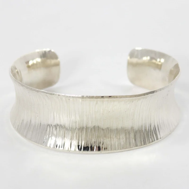 Silver Hammered Cuff