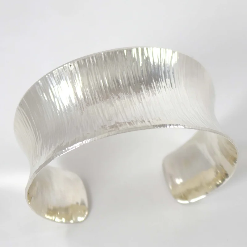 Silver Hammered Cuff