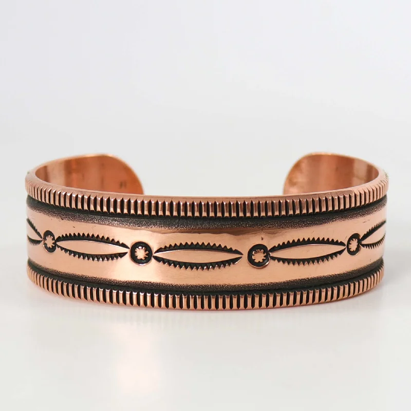 Stamped Copper Cuff