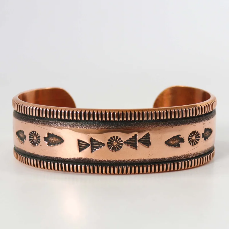 Stamped Copper Cuff