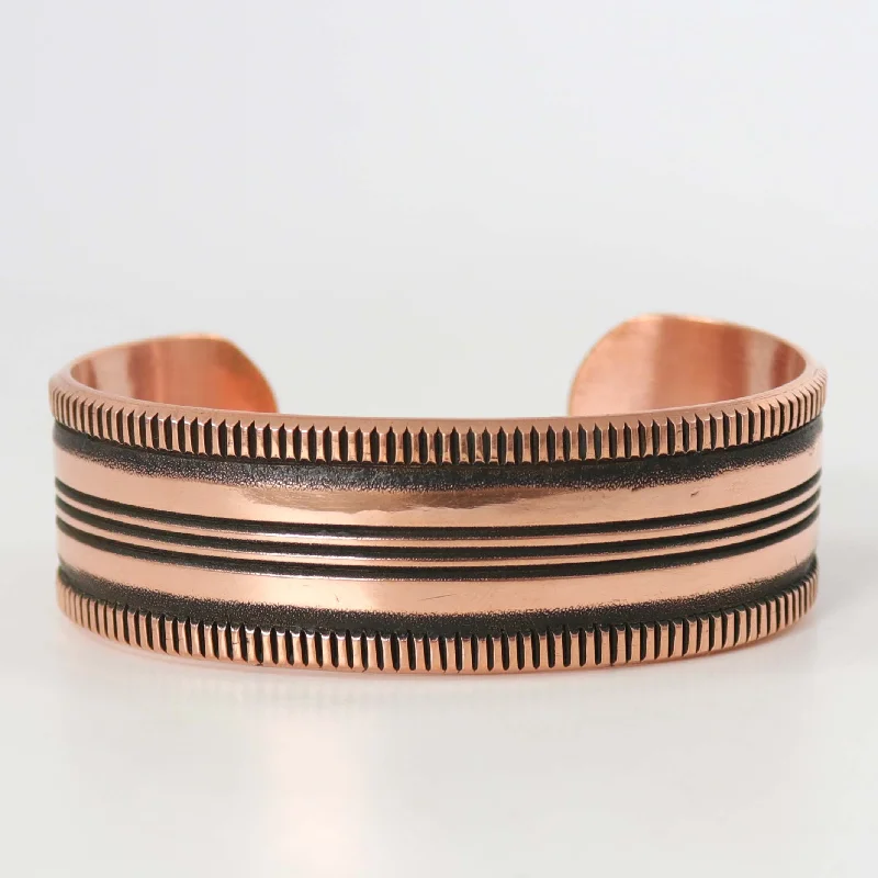 Stamped Copper Cuff