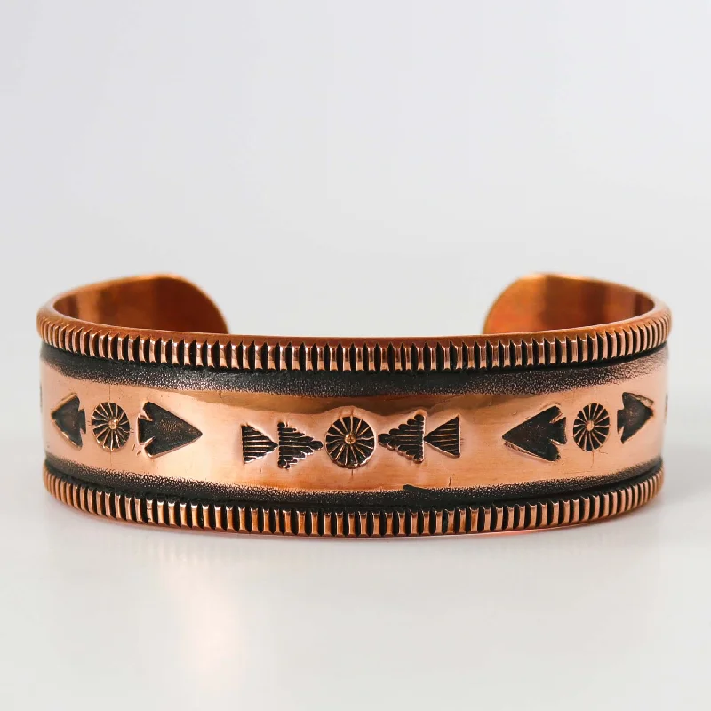 Stamped Copper Cuff